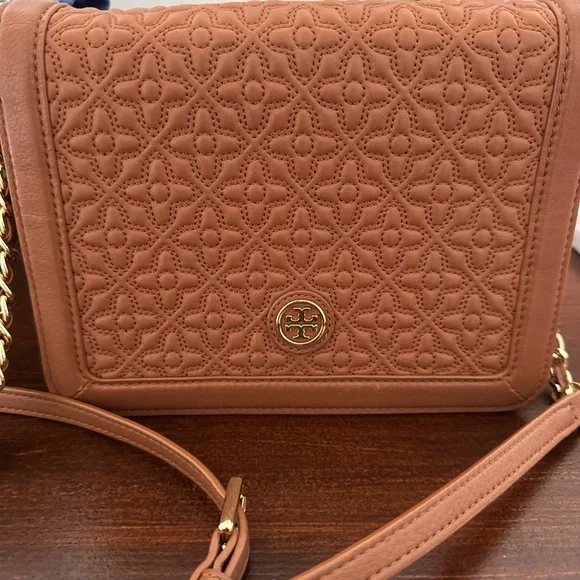 Tory Burch Tan Embossed Crossbody Bag - Picture 4 of 4